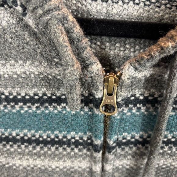 Men’s Rare Pendleton Driftwood Chamois Wool Zip-up Hoodie Sweater Large Grey - Picture 7 of 8